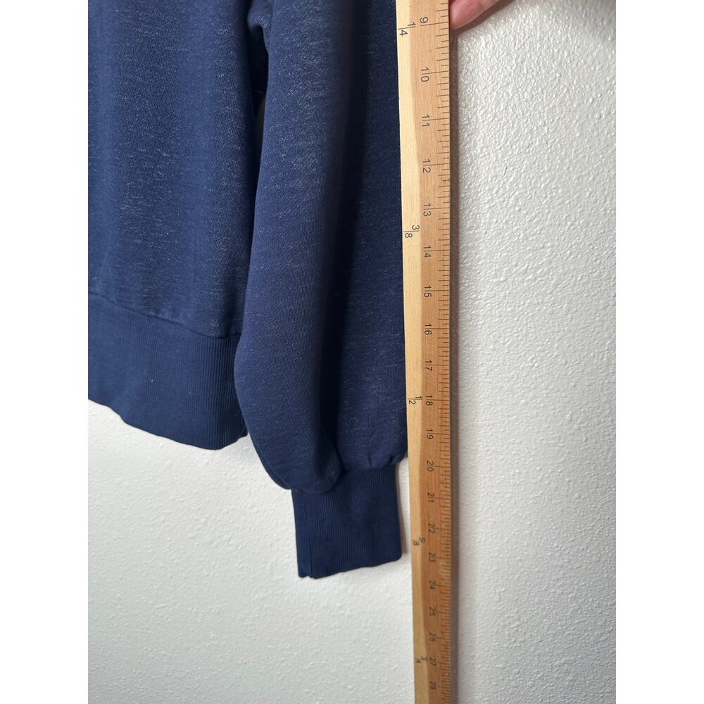 Maeve Navy Blue Visage Graphic Long Sleeve Sweatshirt S - Picture 14 of 15